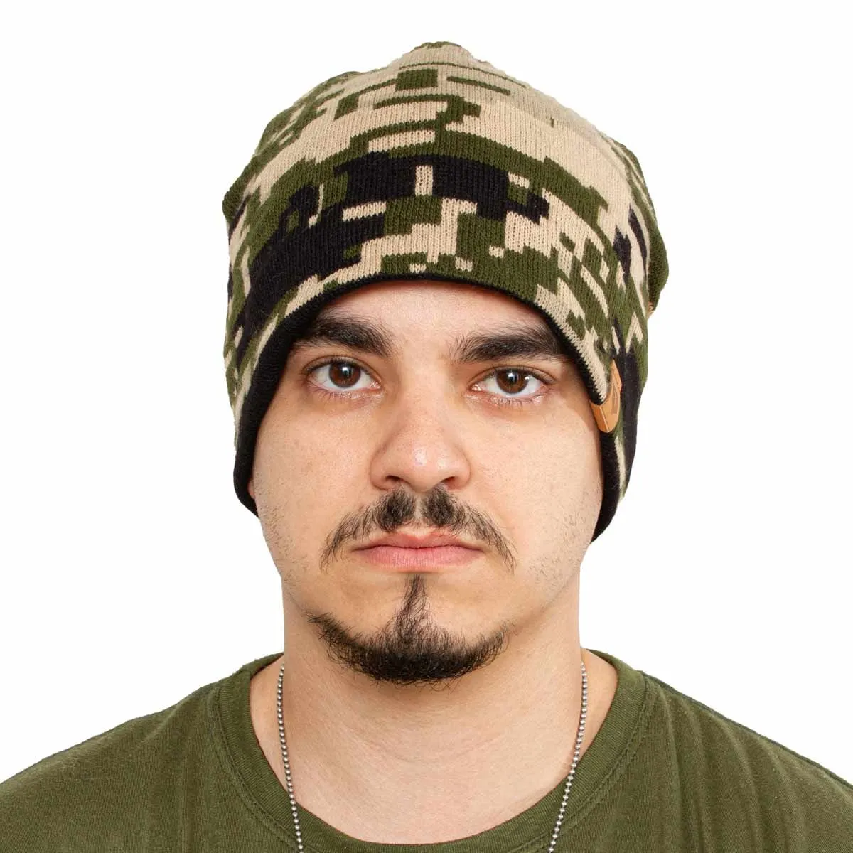 Gorro de Inverno Camuflado Verde/Tan - Taitus