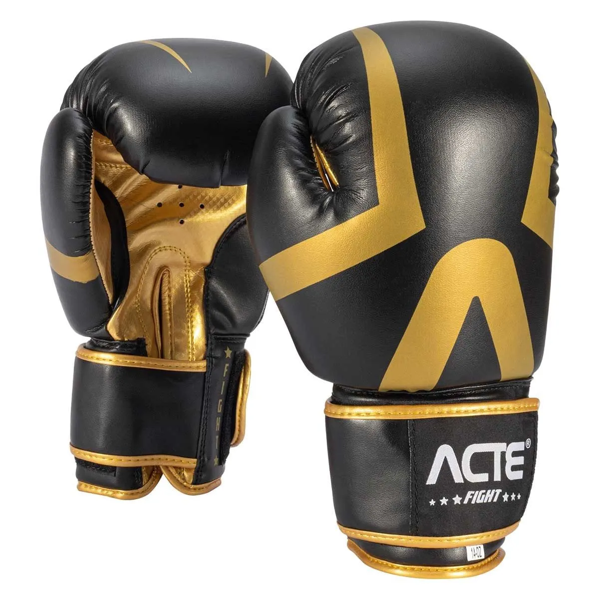 Luva De Boxe Premium Preta/Dourada - Acte Sports