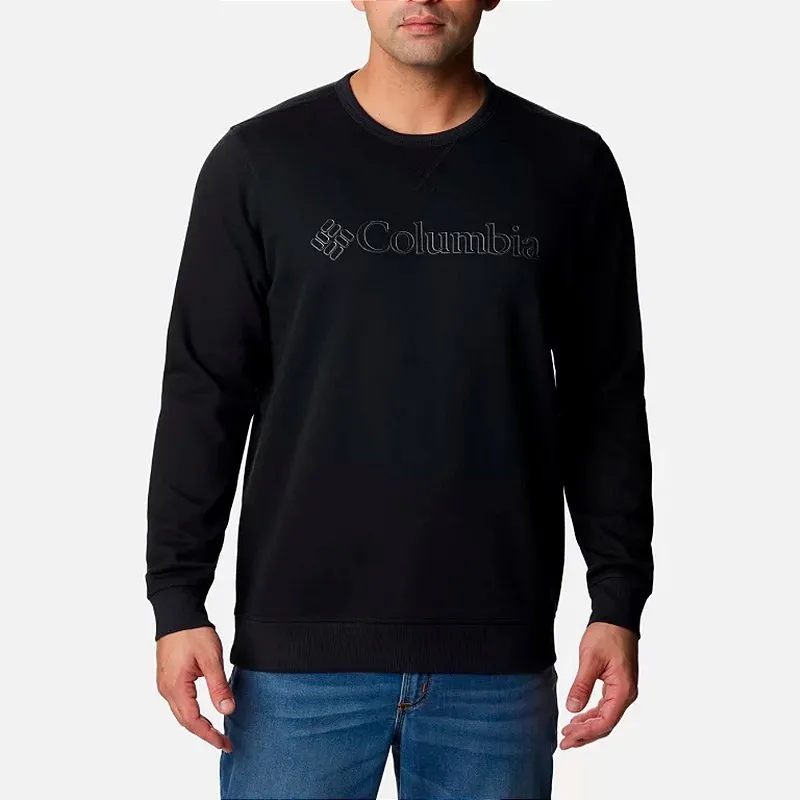 Moletom Masculino Logo Fleece Crew Black.CSC BrandedShadow - Columbia