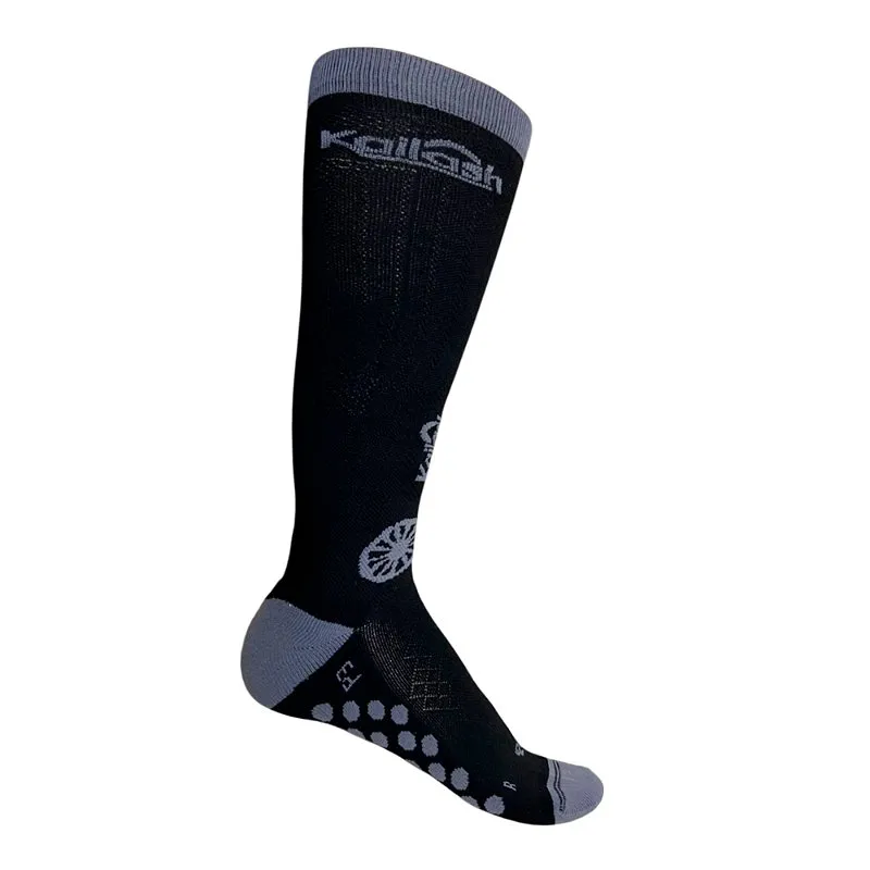 Meia Compressao PRO Dots Biotech Preta/ Cinza - Kailash