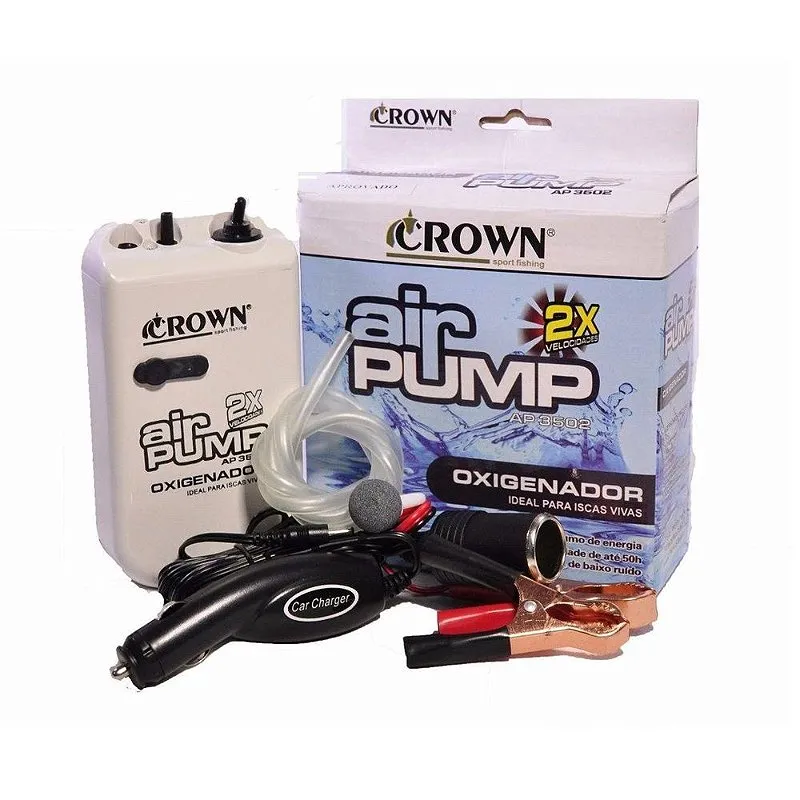 Aerador/Oxigenador Crown Air Pump AP 3502 2 Adapt. Elétricos
