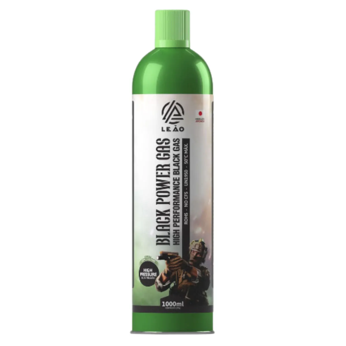 Black Power Green Gas Airsoft 12kg Leao Com Silicone