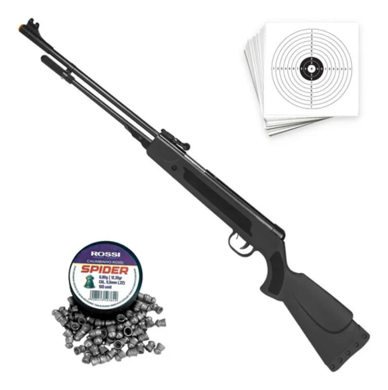 Carabina De Pressão Fixxar Spring Black 5.5mm LAZ-103 + Spider