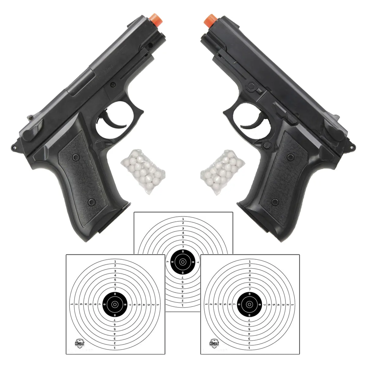 Combo Pistolas Airsoft Mola Vigor Vg P99 + alvos
