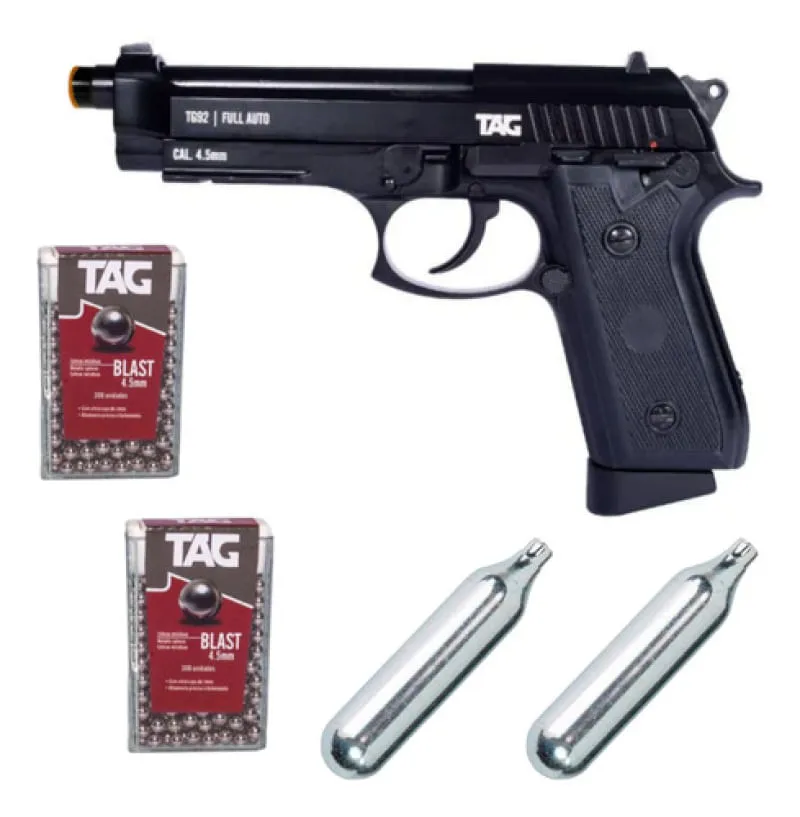 Pistola Airgun CO2 TG92 4.5mm + esferas de aço - TAG