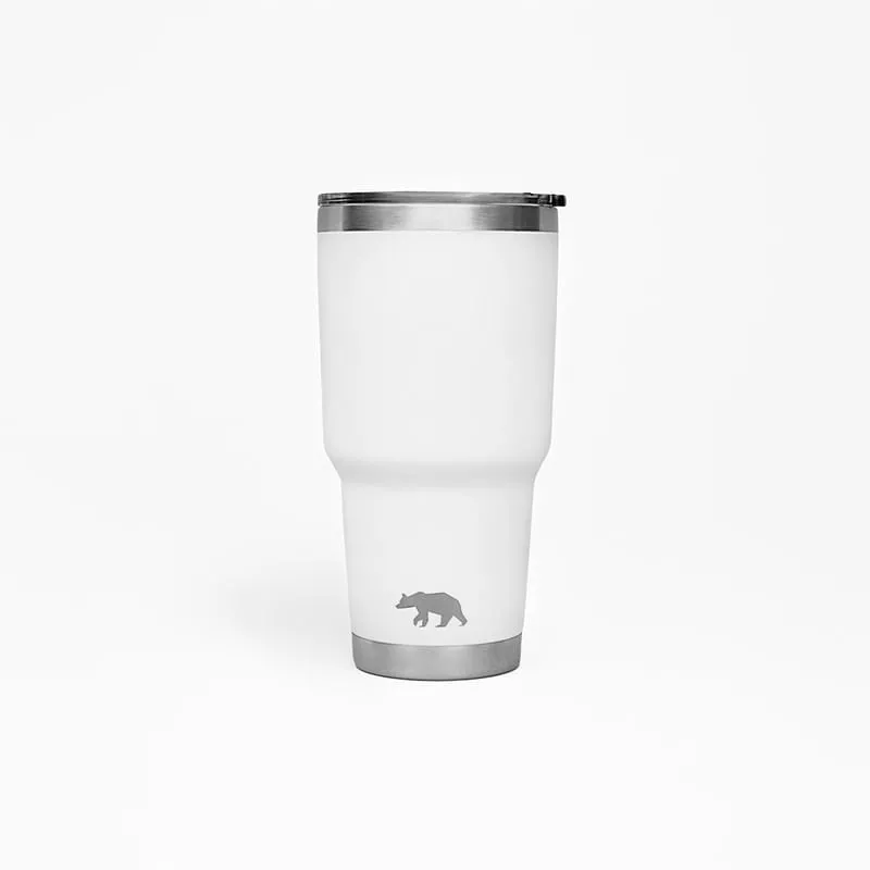 COPO TÉRMICO TUMBLER 30 OZ 887 ML QGK BRANCO COM TAMPA