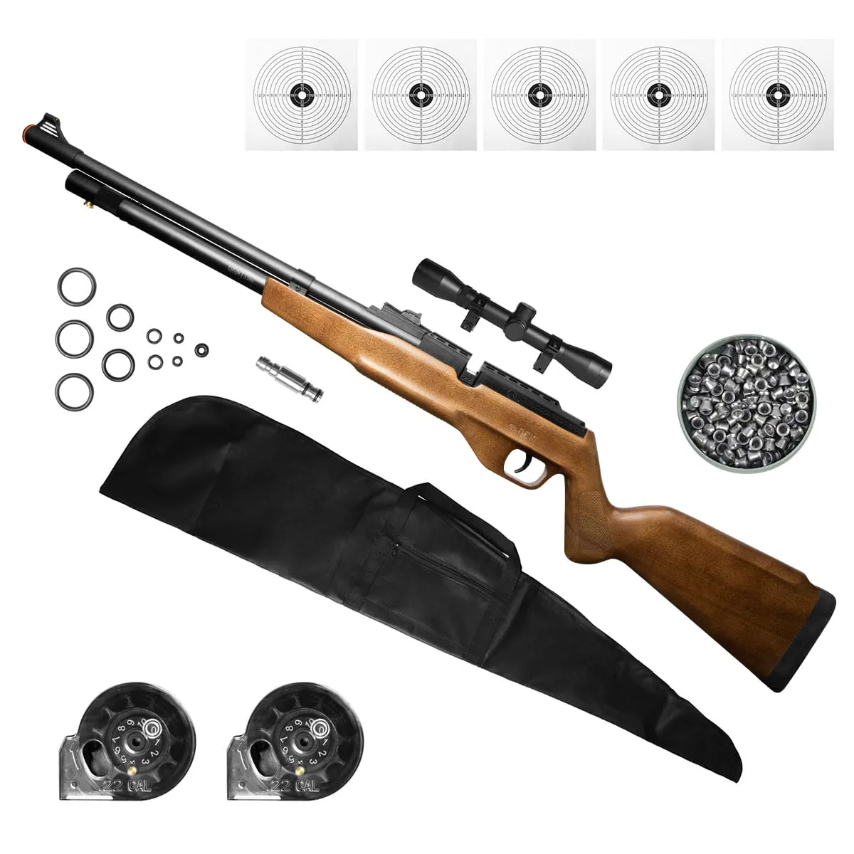 CARABINA AIRGUN PCP G850M 5,5MM QGK+CAPA+CHUMBO+LUNETA4x32