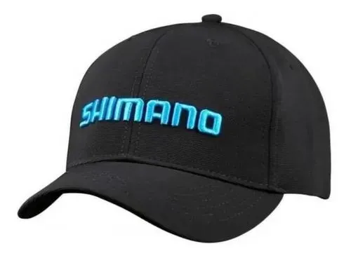 BONE SHIMANO PRETO LOGO AZUL CIANO