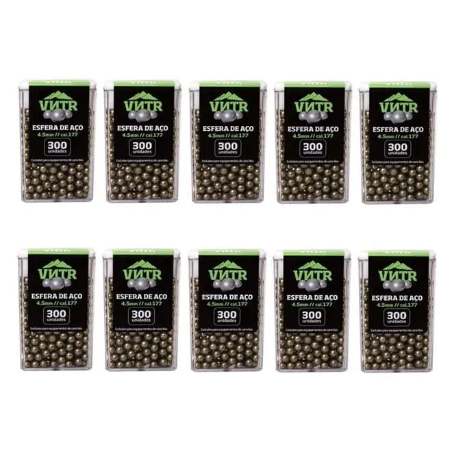 20 Caixinhas de Esferas de Aço Douradas 4.5mm 300un. - VNTR