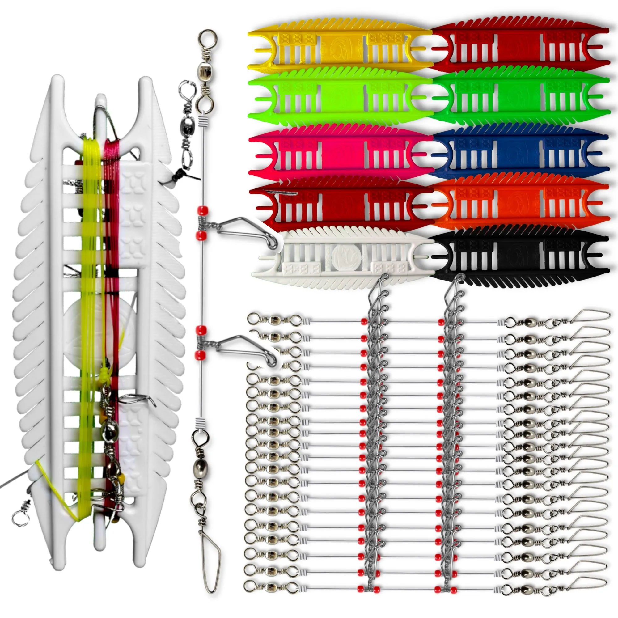 Kit 20 Chicotes com 10 Porta Chicotes Espinha de Peixe Asplast