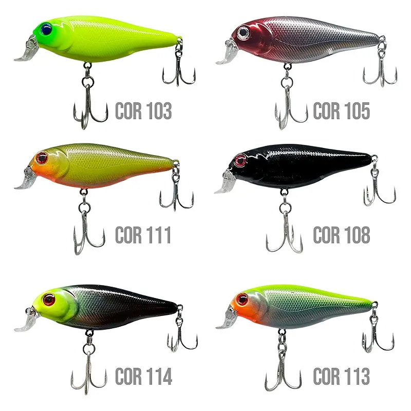 Isca Artificial Lori Black 80 Meia-Água 8 cm 10,5g - Lori