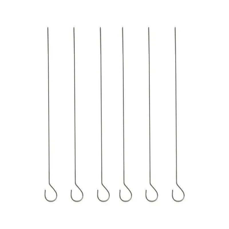 Kit 6 Mini Espetos Para Churrasco Alumínio Simples - Mor