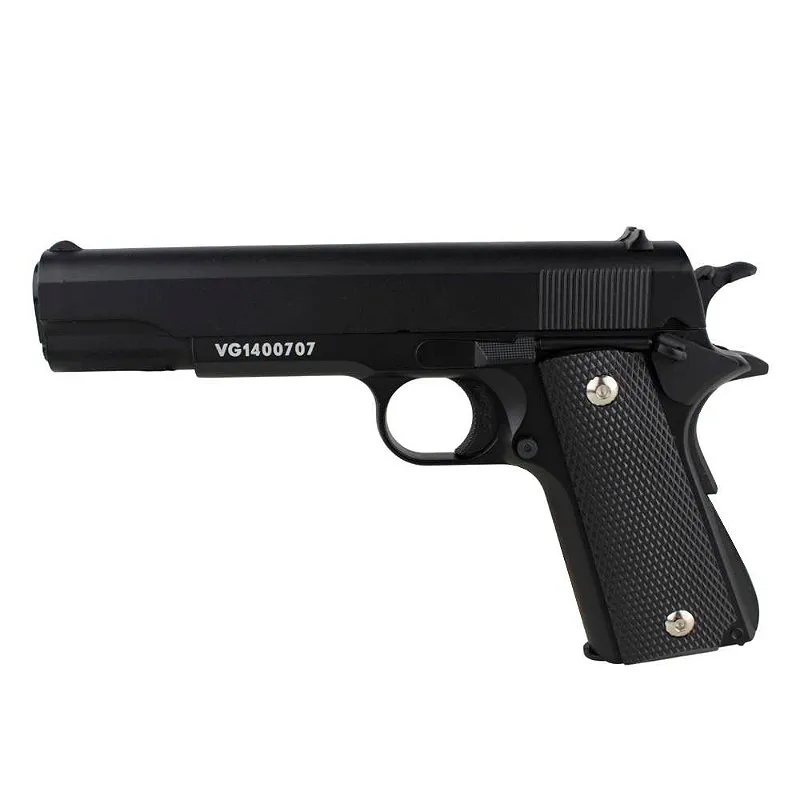 Pistola De Pressão Airsoft Spring 1911 V14 Black Metal 6mm - Vigor