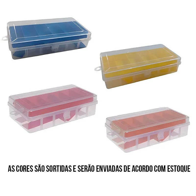 Estojo Para Pesca Com Bandeja 8 Divisões Sortida - Emifran