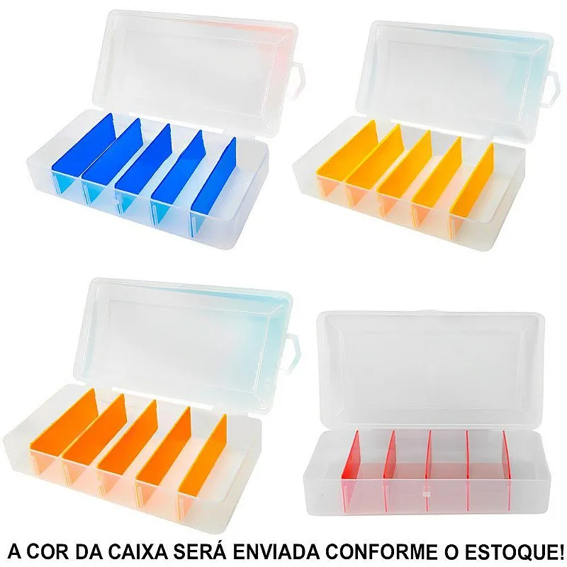 Estojo Para Pesca Leblon 5 Divisões Sortido - Emifran