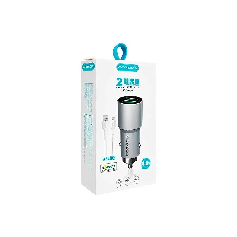 Carregador Veicular Cabo Lightning Tipo A - Ecooda