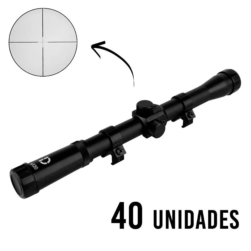 40x Luneta Para Carabina De Pressão 4x20 Trilho 11mm - Dispropil