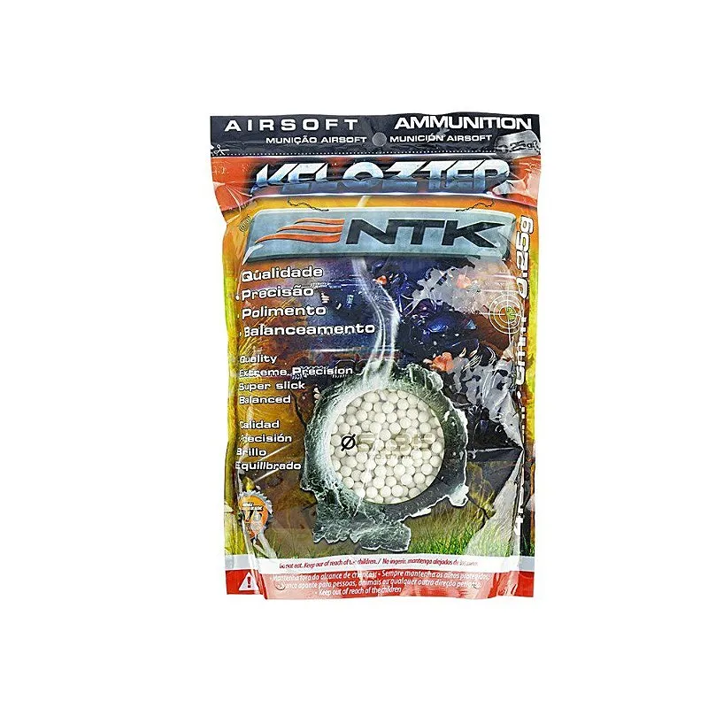 BBs Airsoft Munição Plástica Nautika Velozter 0.25g 4000un.
