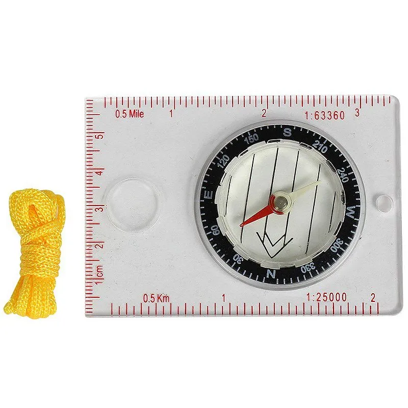 Bússola Analógica Mapa Régua com Lupa - Bravo Militar