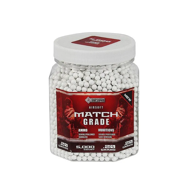 BBs Airsoft Munição Plástica Crosman Match Grade 0.20g 5000un.