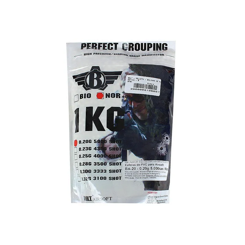 BBs Airsoft Munição Plástica Bolt 0.20g 5000un.