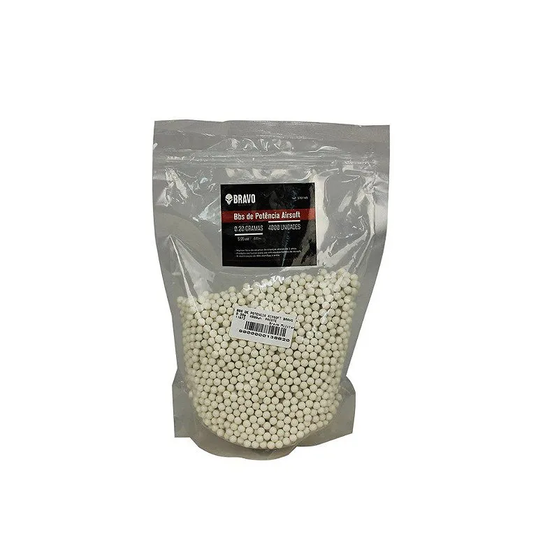 BBs Airsoft Munição Plástica Bravo Militar 0.20g 4000un.