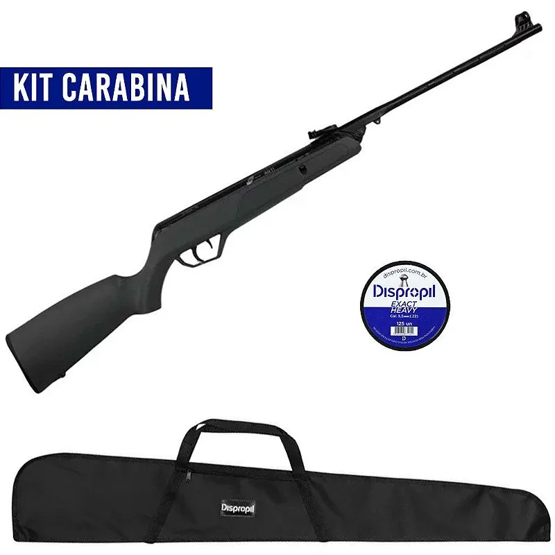 Carabina de Pressão CBC AG11 5.5mm + Capa Simples 112cm + Chumbinho