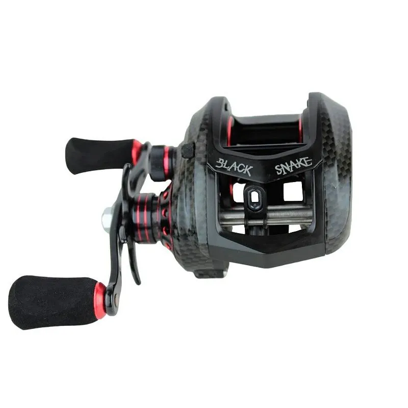 Carretilha Black Snake Alumínio 6 + 1BB Rolamentos Vermelho - Albatroz