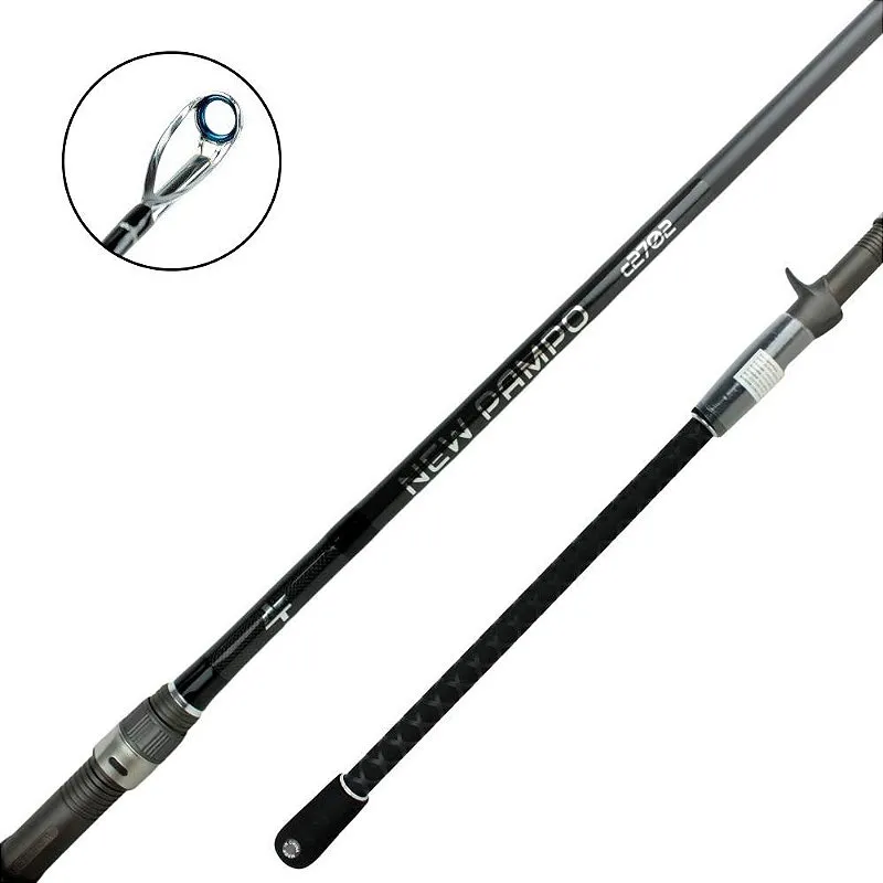 Vara Para Carretilha New Pampo 2 Partes Carbono Tubular - Albatroz