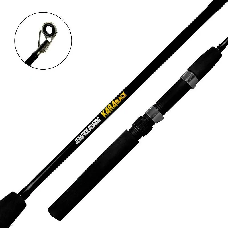 Vara Para Molinete Kara Black 2 Partes Fibra De Vidro Maciça - Albatroz