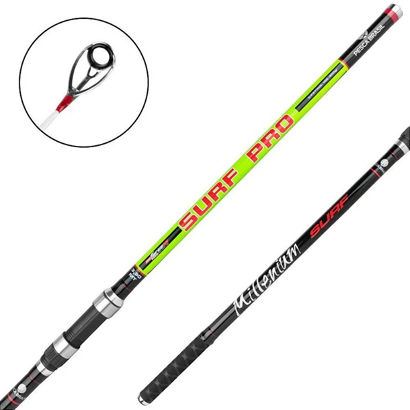 Vara De Praia Para Molinete Surf Pro 3 Partes - Pesca Brasil