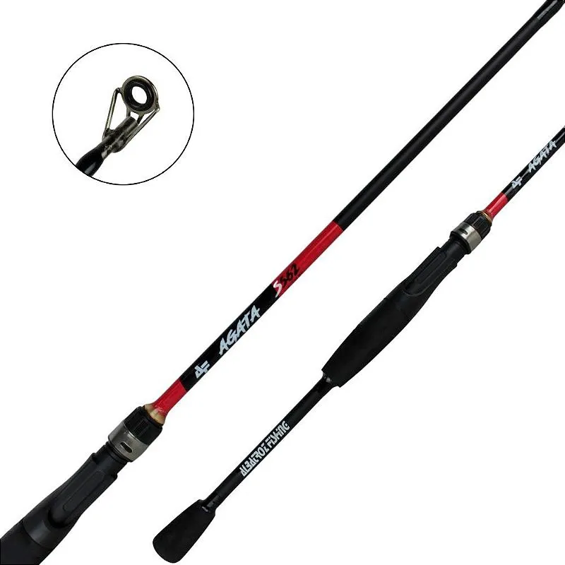 Vara Para Molinete Agata 2 Partes Grafite Tubular - Albatroz