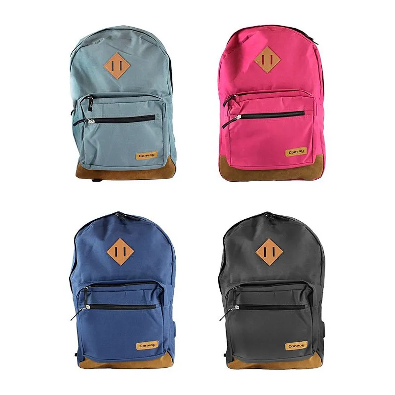 Mochila Casual Em Poliéster Detalhe Courino - Convoy