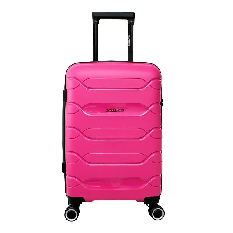 Mala De Viagem Pequena 20" ABS Rosa C/rodinhas 360° Cadeado TSA - Swissland