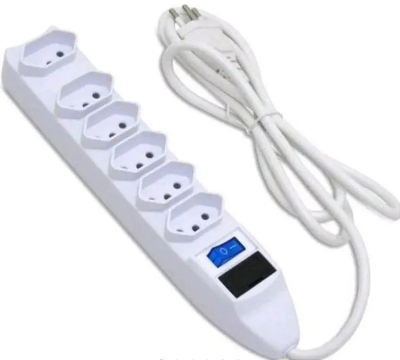 Extensão elétrica 6 tomadas SL7606 1,5M Filtro de linha Bivolt Luatek