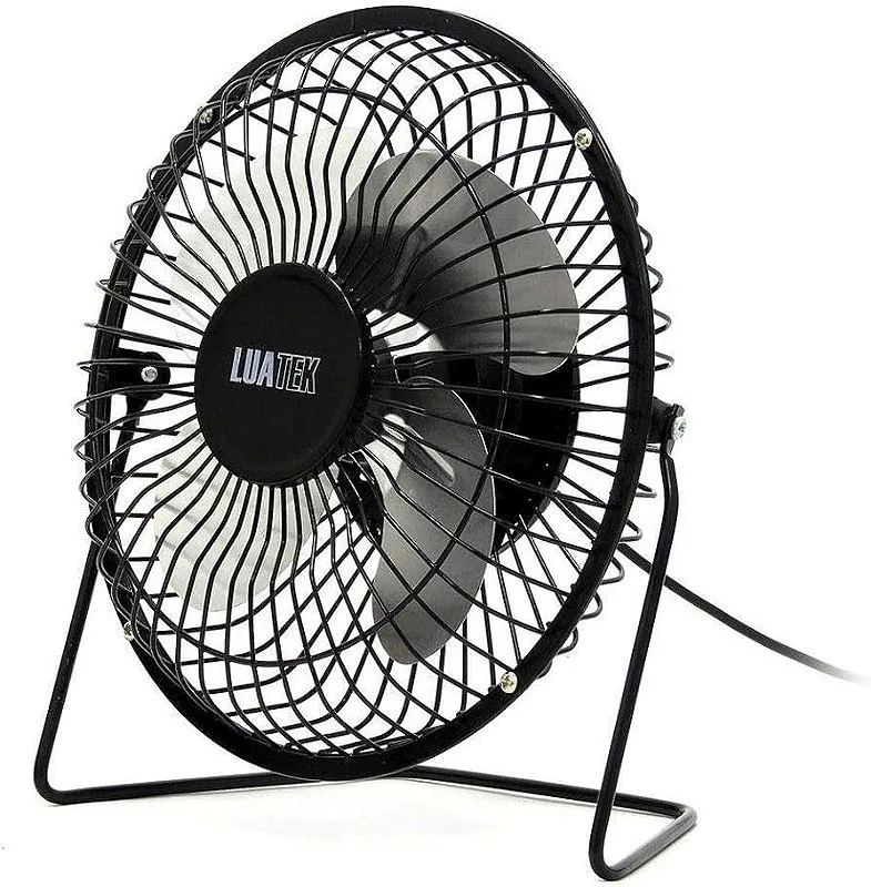 Ventilador Portátil Luatek Recarregável USB preto 6` LS-906