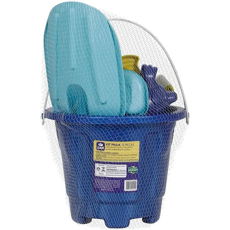 Kit Baldinho de Praia 12 Peças Cores Sortidas - Bel