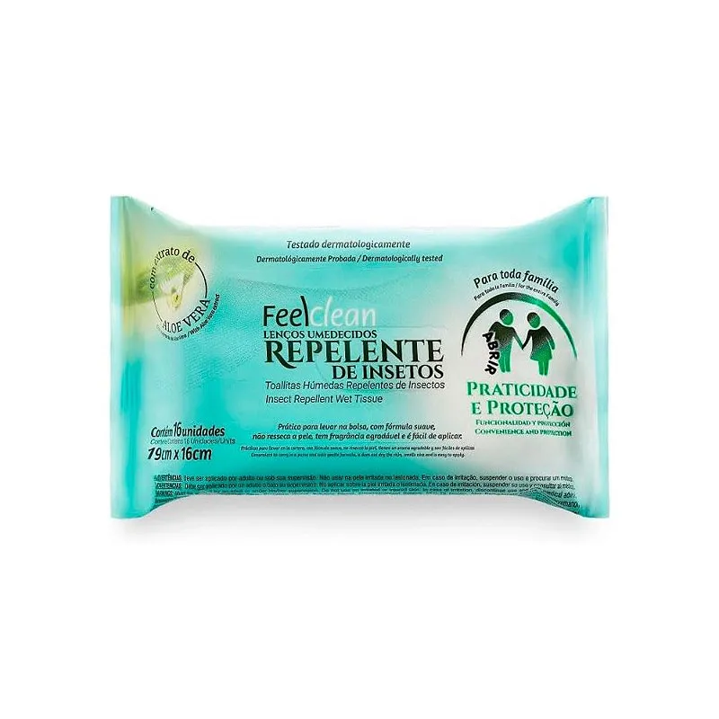 Lenço Umidecido Com Repelente de Insetos - Narciso