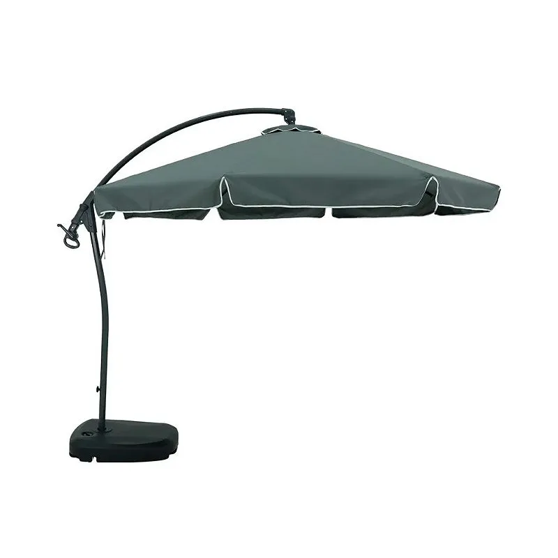 Ombrelone Suspenso Cinza Buzios + Base em ABS 50 Litros Preta - Bel