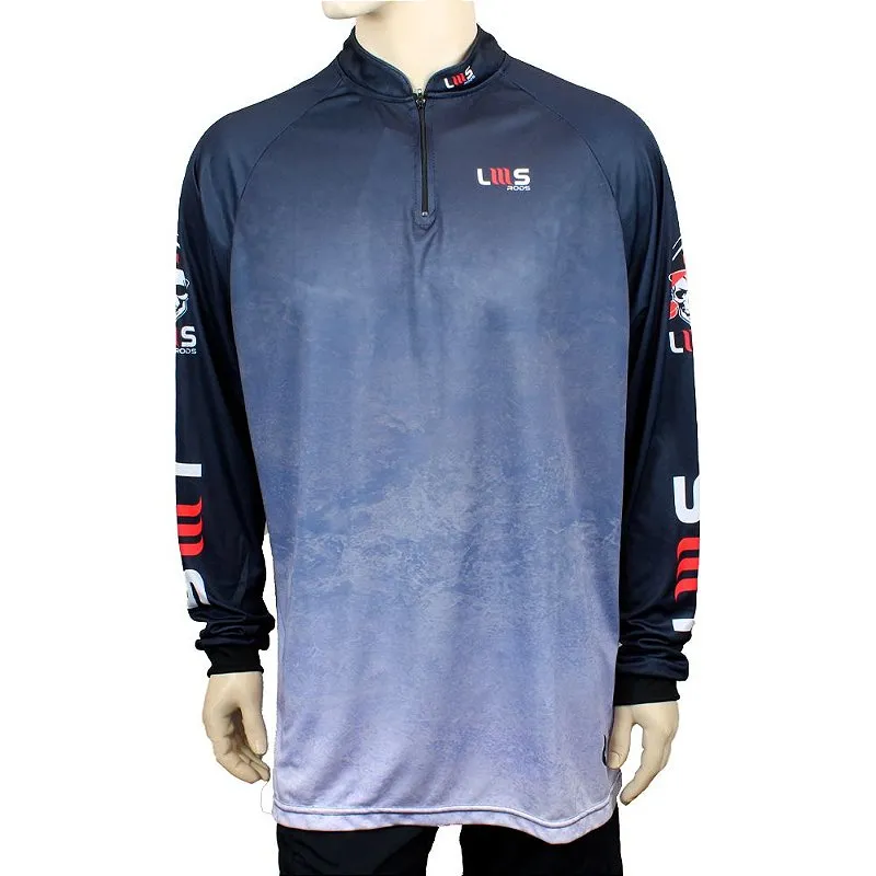 Camiseta De Pesca Azul UPF50 Manga Longa - Lms Rods