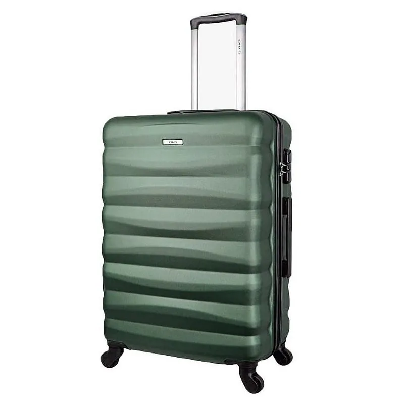 Malas Em ABS Verde Rodas 360° Cadeado Embutido 20'' - Yins