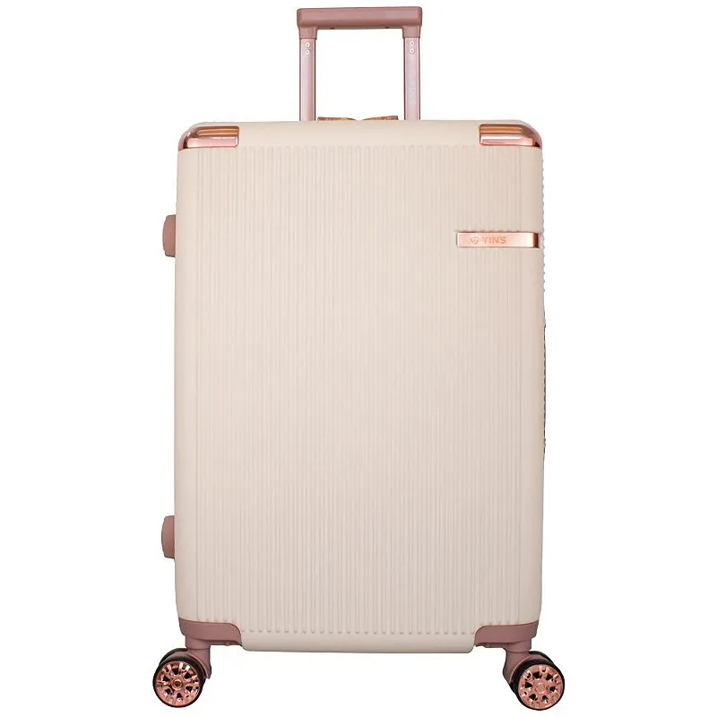 Mala ABS Cosmopolita Bege Rodas 360°Cadeado Embutido 20''- Yins