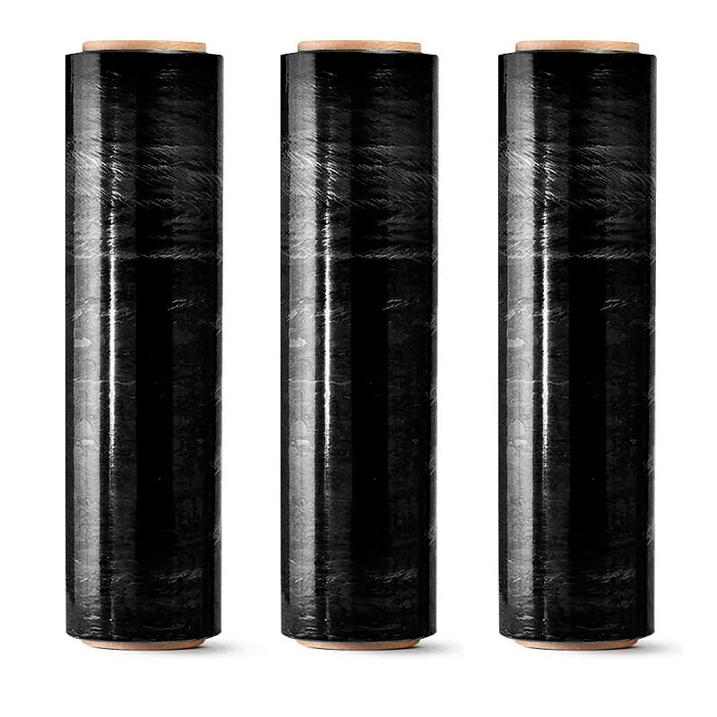 3x Bobina Filme Stretch 2,5kg 150 Metros Preto - Dispropil