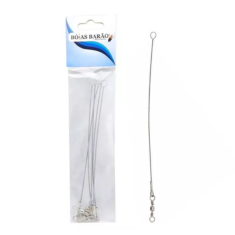 Engate Rápido Cabo de Aço Com 5 Unidades - Bóias Barão