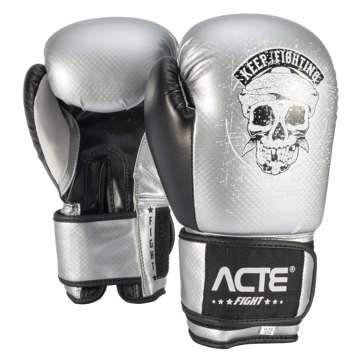 Luva De Boxe Premium Preta/Prata - Acte Sports