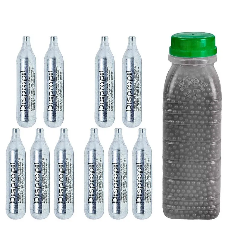 10x Cápsulas De Co2 12g + Esferas de Aço 4100 - Dispropil