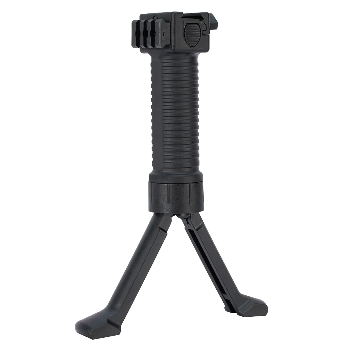 Front Grip 22mm Vertical c/ Bipé Retrátil e Trilho Picatinny Lateral