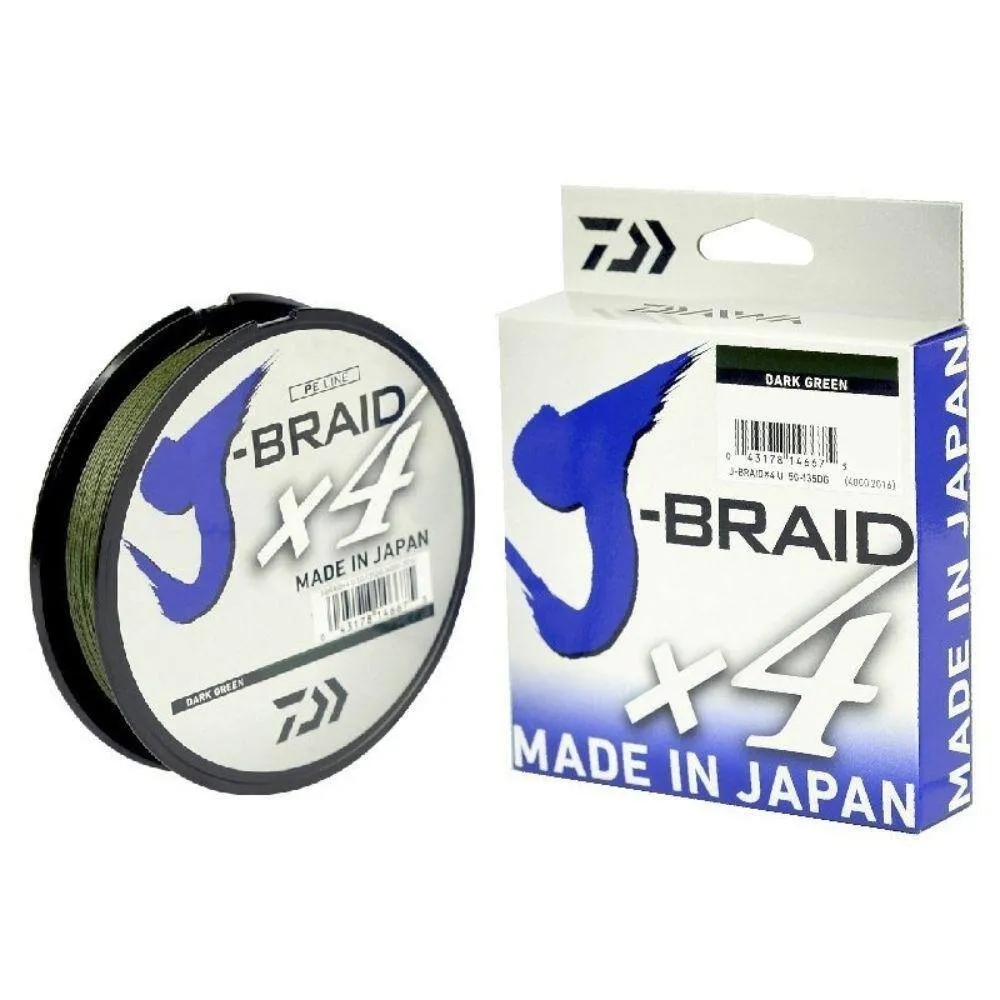 Linha Daiwa J-Braid X4 Multifilamento Verde - 135m
