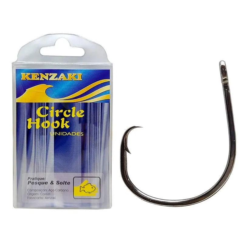 Anzol Circle Hook em Aço Carbono - Kenzaki