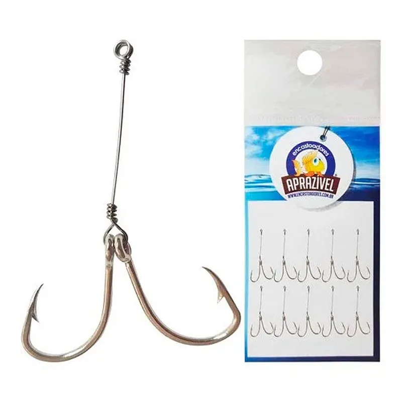 Anzol 12147 Rigido Duplo 3cm 10un - Aprazível